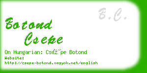 botond csepe business card